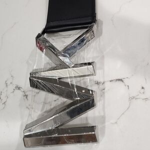 Michael Kors Black Leather Belt New